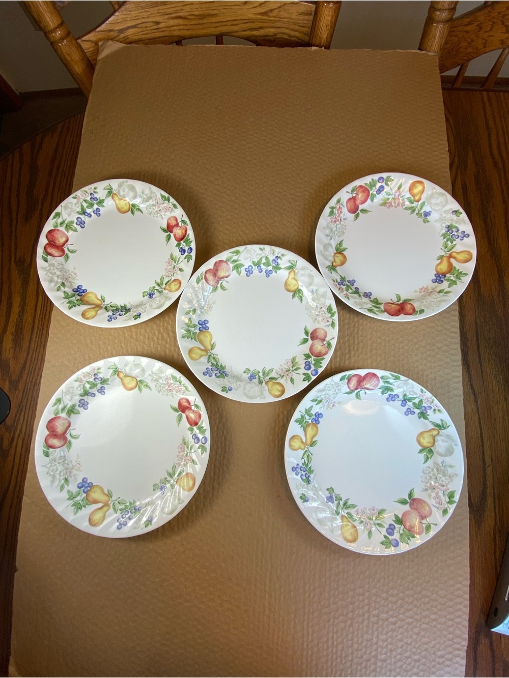 5 Corelle Impressions Chutney 9” Luncheon Lunch Plates